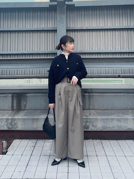 「N.（N. Natural Beauty Basic）（エヌエヌナチュラルビューティーベーシック）のアイテム（パンツ）」を使った、N. STAFFさん（レディース・158cm）の秋コーディネート