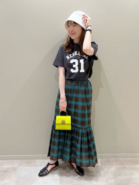 「N.（N. Natural Beauty Basic）（エヌエヌナチュラルビューティーベーシック）のアイテム（帽子）」を使った、N. STAFFさん（レディース・159cm）の夏コーディネート