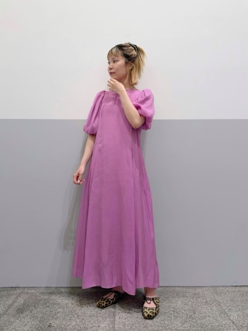 PS/低身長サイズ】シアーパフスリーブワンピース（ワンピース