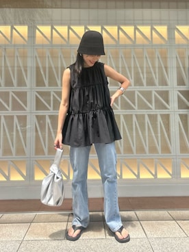 「N.（N. Natural Beauty Basic）（エヌエヌナチュラルビューティーベーシック）のアイテム（帽子）」を使った、N. STAFFさん（レディース・160cm）の夏コーディネート