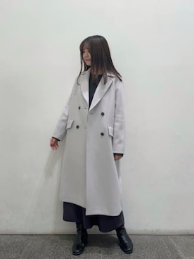 「N.（N. Natural Beauty Basic）（エヌエヌナチュラルビューティーベーシック）のアイテム（チェスターコート）」を使った、N. STAFFさん（レディース・164cm）の冬コーディネート