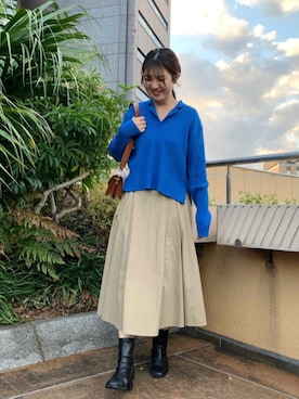 「N.（N. Natural Beauty Basic）（エヌエヌナチュラルビューティーベーシック）のアイテム（ブーツ）」を使った、N. STAFFさん（レディース・164cm）の冬コーディネート