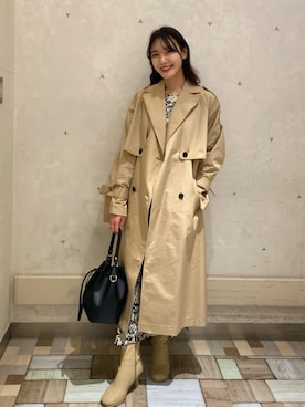「N.（N. Natural Beauty Basic）（エヌエヌナチュラルビューティーベーシック）のアイテム（トレンチコート）」を使った、N. STAFFさん（レディース・158cm）の冬コーディネート