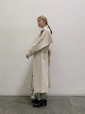 「N.（N. Natural Beauty Basic）（エヌエヌナチュラルビューティーベーシック）のアイテム（ステンカラーコート）」を使った、N. STAFFさん（レディース・156cm）の冬コーディネート