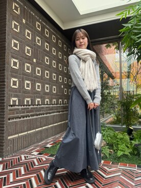 N. STAFFさん（レディース・159cm）の冬コーディネート