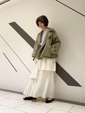 「N.（N. Natural Beauty Basic）（エヌエヌナチュラルビューティーベーシック）のアイテム（トレンチコート）」を使った、N. STAFFさん（レディース・157cm）の冬コーディネート