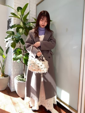 「N.（N. Natural Beauty Basic）（エヌエヌナチュラルビューティーベーシック）のアイテム（チェスターコート）」を使った、N. STAFFさん（レディース・152cm）の冬コーディネート