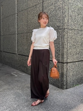 「N.（N. Natural Beauty Basic）（エヌエヌナチュラルビューティーベーシック）のアイテム（パンツ）」を使った、N. STAFFさん（レディース・160cm）の夏コーディネート