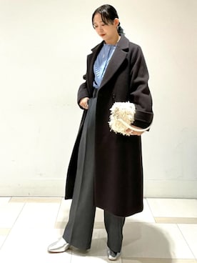 「N.（N. Natural Beauty Basic）（エヌエヌナチュラルビューティーベーシック）のアイテム（チェスターコート）」を使った、N. STAFFさん（レディース・165cm）の冬コーディネート