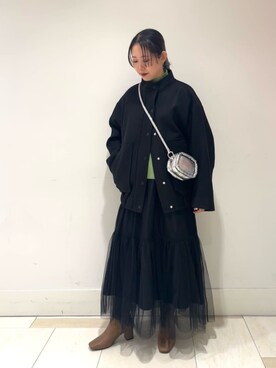 「N.（N. Natural Beauty Basic）（エヌエヌナチュラルビューティーベーシック）のアイテム（ブルゾン）」を使った、N. STAFFさん（レディース・154cm）の冬コーディネート