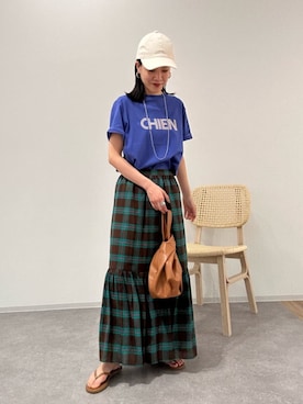 「N.（N. Natural Beauty Basic）（エヌエヌナチュラルビューティーベーシック）のアイテム（帽子）」を使った、N. STAFFさん（レディース・160cm）の夏コーディネート