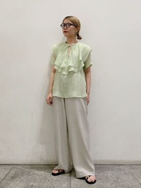 N. STAFFさん（レディース・156cm）の夏コーディネート