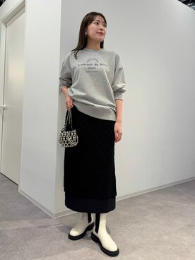 「N.（N. Natural Beauty Basic）（エヌエヌナチュラルビューティーベーシック）のアイテム（スウェット）」を使った、N. STAFFさん（レディース・160cm）の秋コーディネート