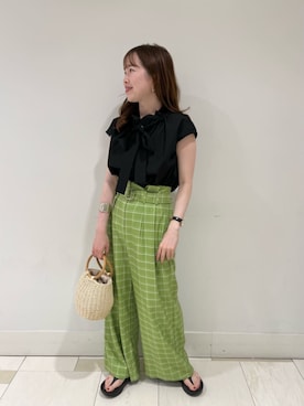 N. STAFFさん（レディース・159cm）の夏コーディネート