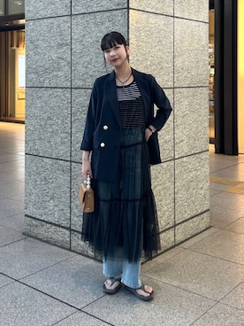 「N.（N. Natural Beauty Basic）（エヌエヌナチュラルビューティーベーシック）のアイテム（ジャケット/アウター）」を使った、N. STAFFさん（レディース・168cm）の夏コーディネート