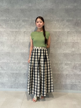 「N.（N. Natural Beauty Basic）（エヌエヌナチュラルビューティーベーシック）のアイテム」を使った、N. STAFFさん（レディース・156cm）の夏コーディネート