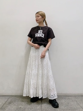 N. STAFFさん（レディース・156cm）の夏コーディネート