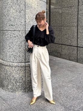 「N.（N. Natural Beauty Basic）（エヌエヌナチュラルビューティーベーシック）のアイテム（パンツ）」を使った、N. STAFFさん（レディース・162cm）の春コーディネート
