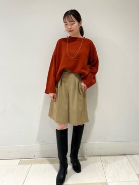 N. STAFFさん（レディース・159cm）の秋コーディネート