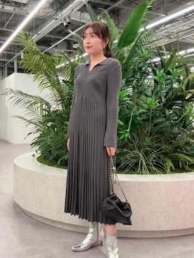 「N.（N. Natural Beauty Basic）（エヌエヌナチュラルビューティーベーシック）のアイテム（ワンピース/ドレス）」を使った、N. STAFFさん（レディース・160cm）の冬コーディネート