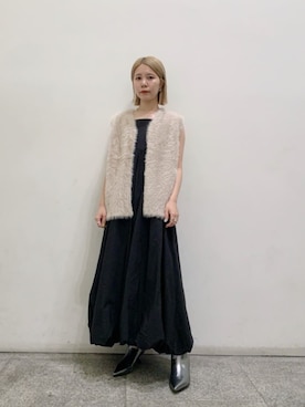 「N.（N. Natural Beauty Basic）（エヌエヌナチュラルビューティーベーシック）のアイテム（ワンピース/ドレス）」を使った、N. STAFFさん（レディース・156cm）の秋コーディネート