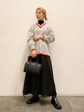 N. STAFFさん（レディース・156cm）の秋コーディネート