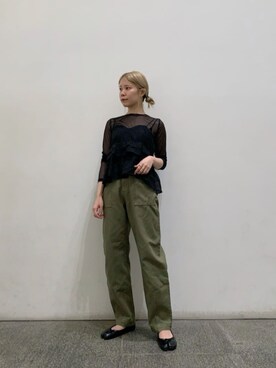 N. STAFFさん（レディース・156cm）の冬コーディネート