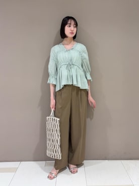 「N.（N. Natural Beauty Basic）（エヌエヌナチュラルビューティーベーシック）のアイテム（パンツ）」を使った、N. STAFFさん（レディース・167cm）の春コーディネート