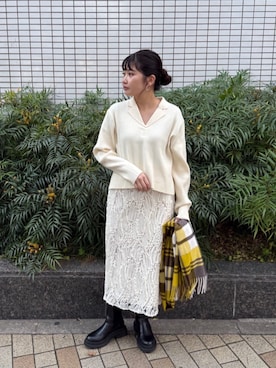 N. STAFFさん（レディース・158cm）の冬コーディネート