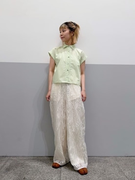 「N.（N. Natural Beauty Basic）（エヌエヌナチュラルビューティーベーシック）のアイテム（パンツ）」を使った、N. STAFFさん（レディース・156cm）の夏コーディネート