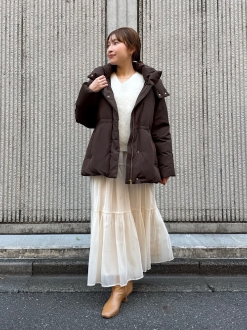 取り外し可能】フーデットミドルダウン（ダウンジャケット/コート）｜N