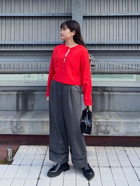 「N.（N. Natural Beauty Basic）（エヌエヌナチュラルビューティーベーシック）のアイテム（パンツ）」を使った、N. STAFFさん（レディース・158cm）の冬コーディネート