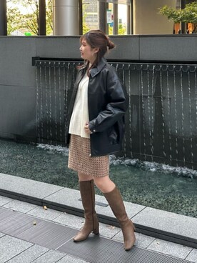 「N.（N. Natural Beauty Basic）（エヌエヌナチュラルビューティーベーシック）のアイテム（ブルゾン）」を使った、N. STAFFさん（レディース・158cm）の秋コーディネート