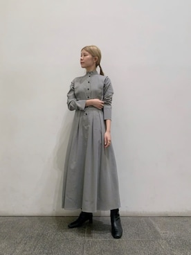 「N.（N. Natural Beauty Basic）（エヌエヌナチュラルビューティーベーシック）のアイテム（ブーツ）」を使った、N. STAFFさん（レディース・156cm）の冬コーディネート