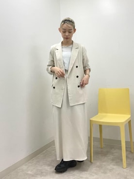 「N.（N. Natural Beauty Basic）（エヌエヌナチュラルビューティーベーシック）のアイテム（ジャケット/アウター）」を使った、N. STAFFさん（レディース・157cm）の春コーディネート