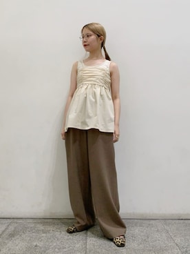 N. STAFFさん（レディース・156cm）の夏コーディネート