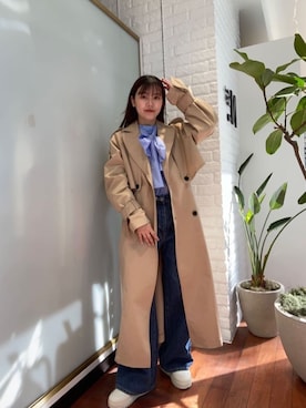 「N.（N. Natural Beauty Basic）（エヌエヌナチュラルビューティーベーシック）のアイテム（トレンチコート）」を使った、N. STAFFさん（レディース・152cm）の冬コーディネート