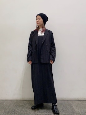 「N.（N. Natural Beauty Basic）（エヌエヌナチュラルビューティーベーシック）のアイテム（テーラードジャケット）」を使った、N. STAFFさん（レディース・156cm）の冬コーディネート