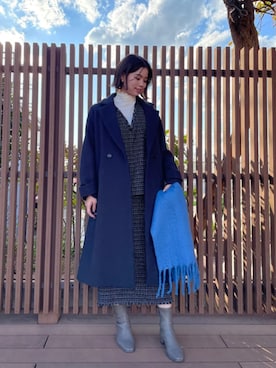 「N.（N. Natural Beauty Basic）（エヌエヌナチュラルビューティーベーシック）のアイテム（チェスターコート）」を使った、N. STAFFさん（レディース・162cm）の冬コーディネート
