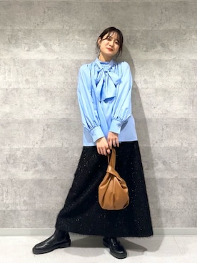 「N.（N. Natural Beauty Basic）（エヌエヌナチュラルビューティーベーシック）のアイテム（ブーツ）」を使った、N. STAFFさん（レディース・161cm）の冬コーディネート