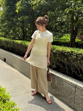 「N.（N. Natural Beauty Basic）（エヌエヌナチュラルビューティーベーシック）のアイテム（パンツ）」を使った、N. STAFFさん（レディース・160cm）の春コーディネート