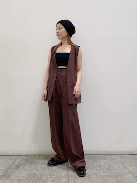 N. STAFFさん（レディース・156cm）の夏コーディネート