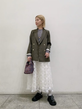 「N.（N. Natural Beauty Basic）（エヌエヌナチュラルビューティーベーシック）のアイテム（ジャケット/アウター）」を使った、N. STAFFさん（レディース・156cm）の秋コーディネート