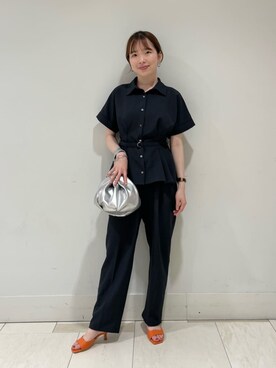 「N.（N. Natural Beauty Basic）（エヌエヌナチュラルビューティーベーシック）のアイテム（セットアップ）」を使った、N. STAFFさん（レディース・159cm）の夏コーディネート