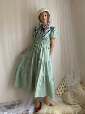「14+（イチヨンプラス）のアイテム（ハンチング/ベレー帽）」を使った、ten⭐︎ichiko       さん（レディース・157cm）の夏コーディネート