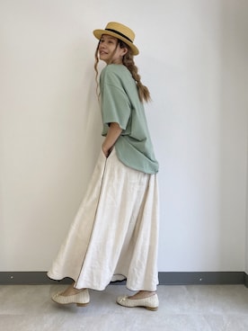 「USAコットン」｜「アイテム（帽子）」を使った、ten⭐︎ichiko       さん（レディース・157cm）の夏コーディネート