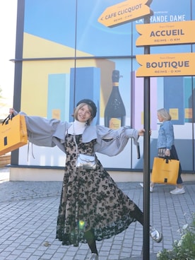 「ショート丈トップス」｜「アイテム（トレンチコート）」を使った、ten⭐︎ichiko       さん（レディース・157cm）の冬コーディネート