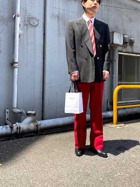 「Saint Laurent（サンローラン）のアイテム（シューズ）」を使った、karagさん（メンズ・169cm）の春コーディネート