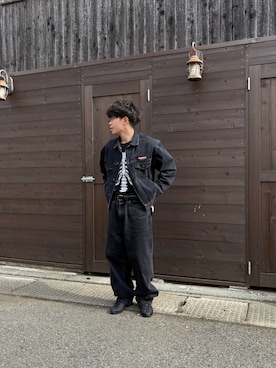 「Supreme （シュプリーム）のアイテム（パンツ）」を使った、ゆうたさん（メンズ・160cm）の春コーディネート