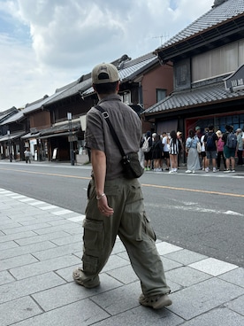 「アイテム（サンダル）」を使った、ゆうたさん（メンズ・160cm）の秋コーディネート
